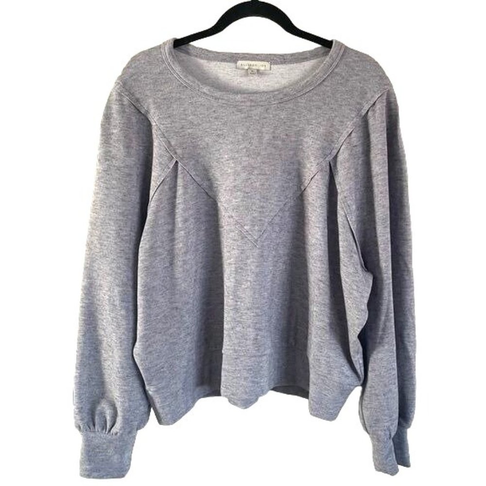 Allison Joy Sz XL Purple Gray V Design Pullover Sweater